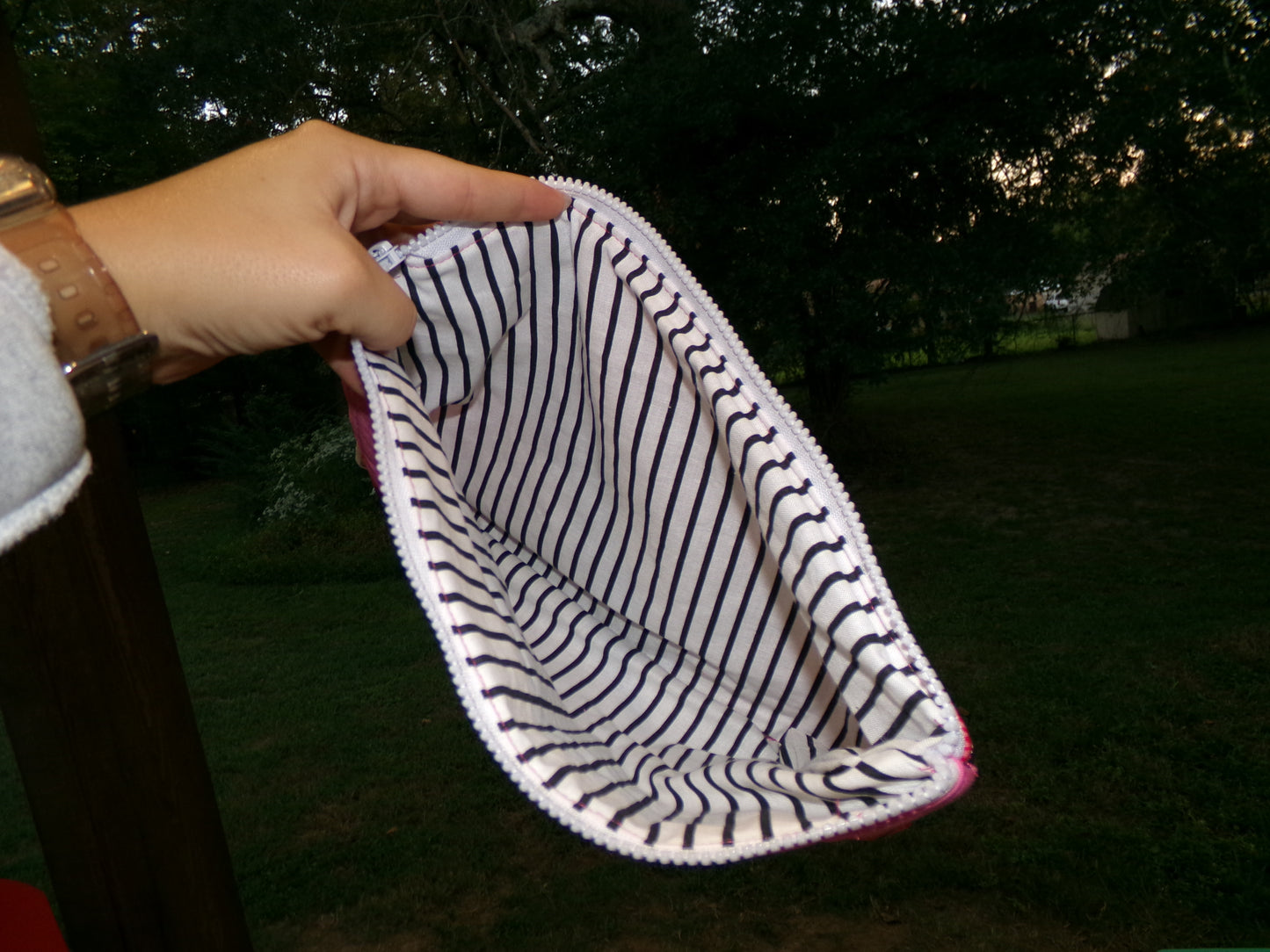 Pinwheel zipper pouch