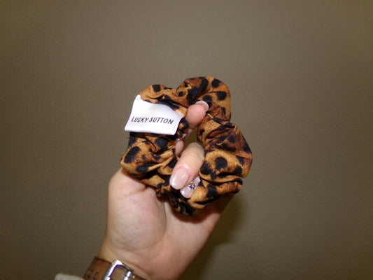 Cheetah print scrunchie