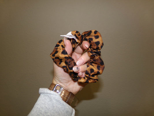 Cheetah print scrunchie