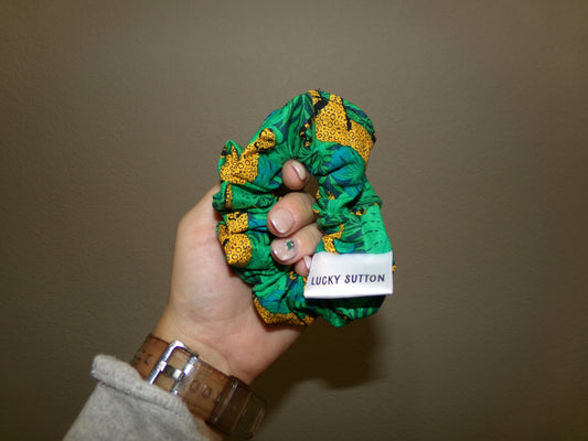 Cheetah scrunchie