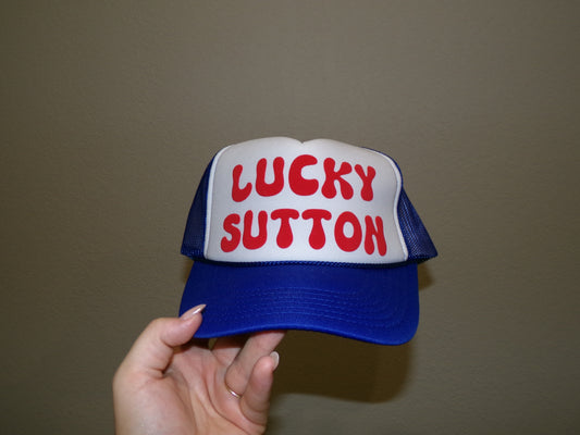 Red white & blue trucker hat