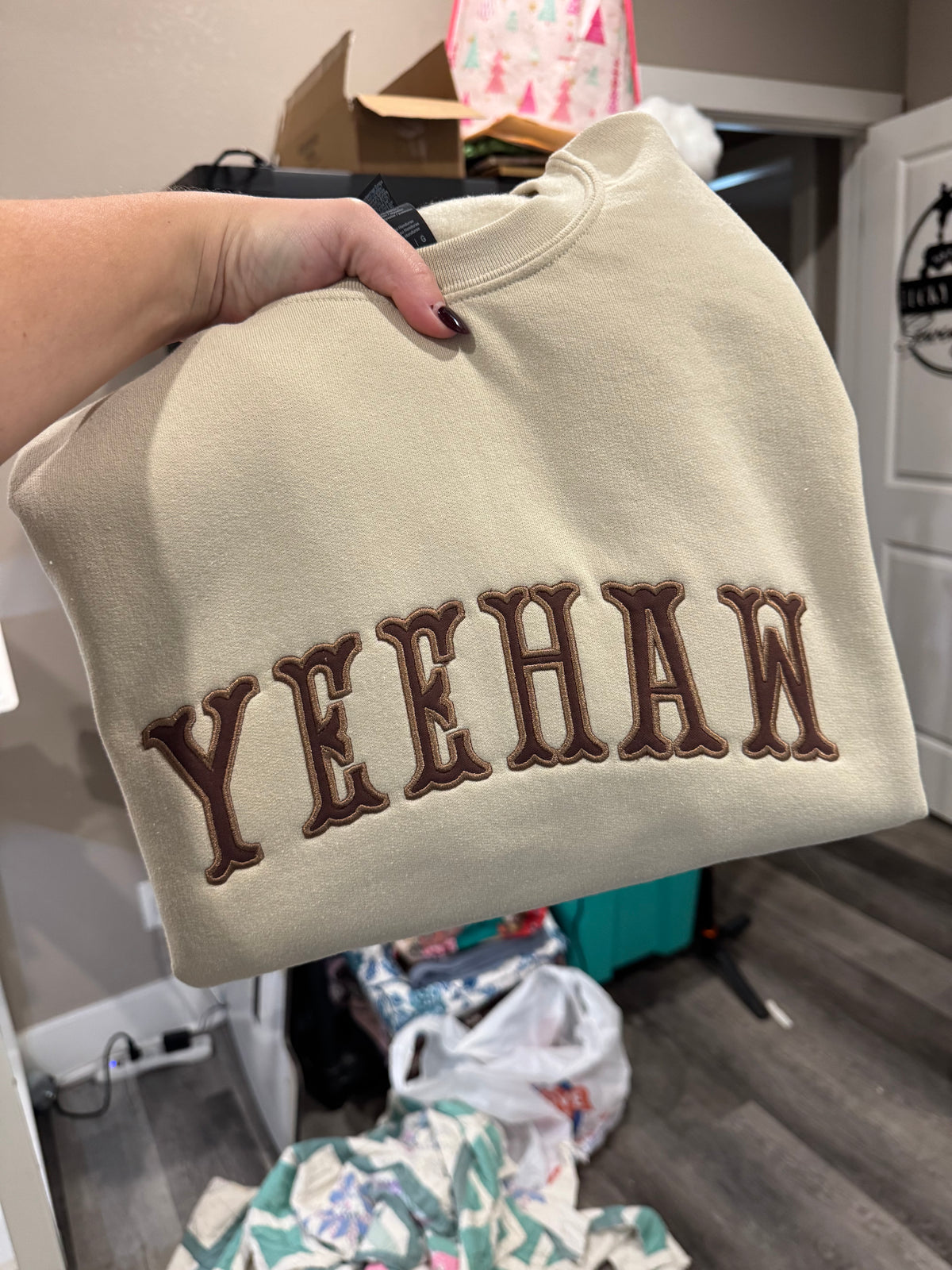 Yeehaw embroidered sweatshirt