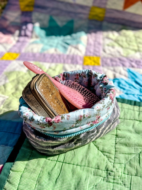 Tiger stripe zipper pouch