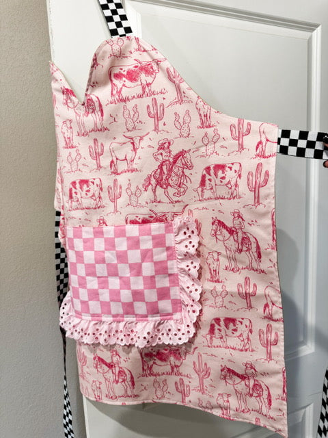 Western boobie apron