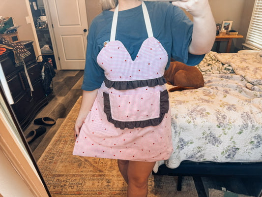 Heart boobie apron